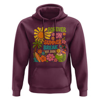 Retired Teacher Gift Hoodie Forever On Summer Break Retirement 2026 Vintage Flower Graphic