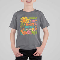 Retired Teacher Gift T Shirt For Kid Forever On Summer Break Retirement 2026 Vintage Flower Graphic