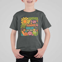 Retired Teacher Gift T Shirt For Kid Forever On Summer Break Retirement 2026 Vintage Flower Graphic