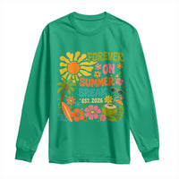 Retired Teacher Gift Long Sleeve Shirt Forever On Summer Break Retirement 2026 Vintage Flower Graphic