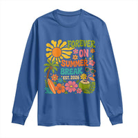 Retired Teacher Gift Long Sleeve Shirt Forever On Summer Break Retirement 2026 Vintage Flower Graphic