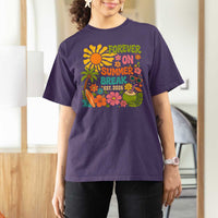 Retired Teacher Gift T Shirt For Women Forever On Summer Break Retirement 2026 Vintage Flower Graphic