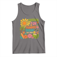 Retired Teacher Gift Tank Top Forever On Summer Break Retirement 2026 Vintage Flower Graphic