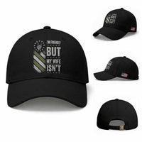 Im Friendly But My Wife Isnt Funny Husband Baseball Cap Vintage American Flag
