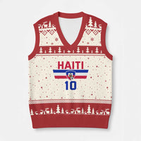 Haiti Haitian Flag V-Neck Knit Sweater Vest Proud Haitienne Cheer Country Favorite Spirit Game Caribbean Souvenir