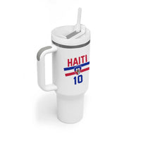 Haiti Haitian Flag Tumbler With Handle Proud Haitienne Cheer Country Favorite Spirit Game Caribbean Souvenir