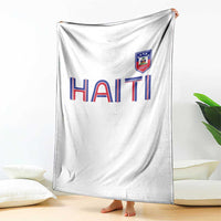 Haiti Flag Crest Throw Blanket Haitian Pride National Heritage Patriotic Graphic