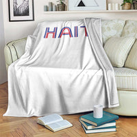Haiti Flag Crest Throw Blanket Haitian Pride National Heritage Patriotic Graphic
