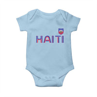 Haiti Flag Crest Baby Onesie Haitian Pride National Heritage Patriotic Graphic