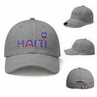 Haiti Flag Crest Baseball Cap Haitian Pride National Heritage Patriotic Graphic