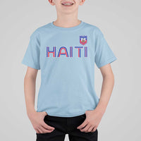 Haiti Flag Crest T Shirt For Kid Haitian Pride National Heritage Patriotic Graphic