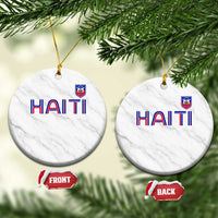 Haiti Flag Crest Ceramic Ornament Haitian Pride National Heritage Patriotic Graphic