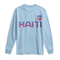 Haiti Flag Crest Long Sleeve Shirt Haitian Pride National Heritage Patriotic Graphic