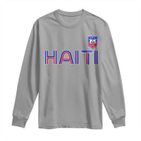 Haiti Flag Crest Long Sleeve Shirt Haitian Pride National Heritage Patriotic Graphic