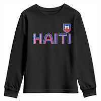 Haiti Flag Crest Youth Sweatshirt Haitian Pride National Heritage Patriotic Graphic