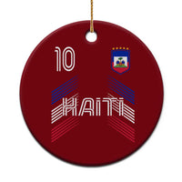 Haiti Soccer Ceramic Ornament Haitian Football Fan Pride National Team Support Graphic