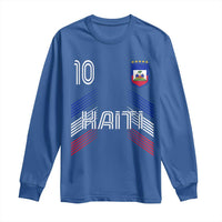 Haiti Soccer Long Sleeve Shirt Haitian Football Fan Pride National Team Support Graphic