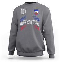 Haiti Soccer Sweatshirt Haitian Football Fan Pride National Team Support Graphic