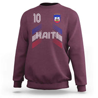 Haiti Soccer Sweatshirt Haitian Football Fan Pride National Team Support Graphic