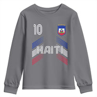 Haiti Soccer Youth Sweatshirt Haitian Football Fan Pride National Team Support Graphic