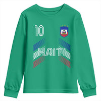 Haiti Soccer Youth Sweatshirt Haitian Football Fan Pride National Team Support Graphic