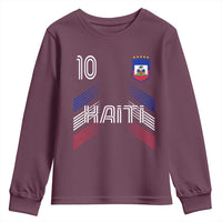 Haiti Soccer Youth Sweatshirt Haitian Football Fan Pride National Team Support Graphic