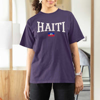 Haiti Haitian Flag Caribbean Souvenir T Shirt For Women Vintage Varsity Sports