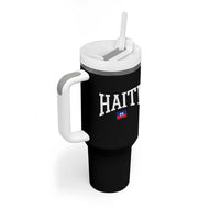 Haiti Haitian Flag Caribbean Souvenir Tumbler With Handle Vintage Varsity Sports