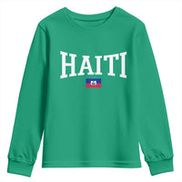 Haiti Haitian Flag Caribbean Souvenir Youth Sweatshirt Vintage Varsity Sports