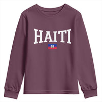 Haiti Haitian Flag Caribbean Souvenir Youth Sweatshirt Vintage Varsity Sports