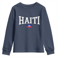 Haiti Haitian Flag Caribbean Souvenir Youth Sweatshirt Vintage Varsity Sports