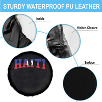 Vintage Haiti Spare Tire Cover Varsity Haitian Flag Classic Haitian Pride College Style