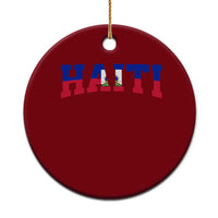 Vintage Haiti Ceramic Ornament Varsity Haitian Flag Classic Haitian Pride College Style