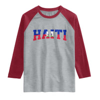 Vintage Haiti Raglan Shirt Varsity Haitian Flag Classic Haitian Pride College Style