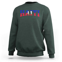 Vintage Haiti Sweatshirt Varsity Haitian Flag Classic Haitian Pride College Style