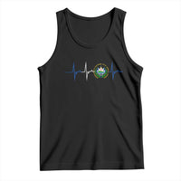 El Salvador Tank Top Vintage Salvadoran Flag Heartbeat Independence Day - Wonder Print Shop