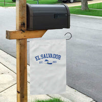 Vintage El Salvador Map Garden Flag Salvadoran Independence Day Jersey Letters - Wonder Print Shop
