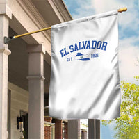 Vintage El Salvador Map Garden Flag Salvadoran Independence Day Jersey Letters - Wonder Print Shop