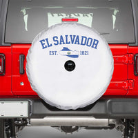 Vintage El Salvador Map Spare Tire Cover Salvadoran Independence Day Jersey Letters - Wonder Print Shop