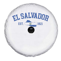 Vintage El Salvador Map Spare Tire Cover Salvadoran Independence Day Jersey Letters - Wonder Print Shop