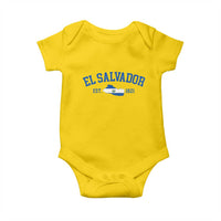 Vintage El Salvador Map Baby Onesie Salvadoran Independence Day Jersey Letters - Wonder Print Shop