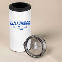 Vintage El Salvador Map 4 in 1 Can Cooler Tumbler Salvadoran Independence Day Jersey Letters - Wonder Print Shop