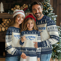 Vintage El Salvador Map Ugly Christmas Sweater Salvadoran Independence Day Jersey Letters - Wonder Print Shop
