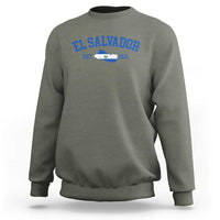 Vintage El Salvador Map Sweatshirt Salvadoran Independence Day Jersey Letters - Wonder Print Shop