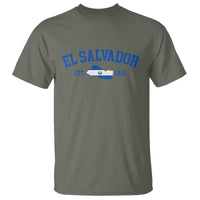 Vintage El Salvador Map T Shirt Salvadoran Independence Day Jersey Letters - Wonder Print Shop