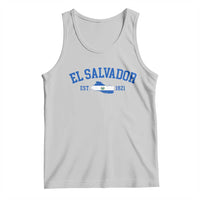 Vintage El Salvador Map Tank Top Salvadoran Independence Day Jersey Letters - Wonder Print Shop