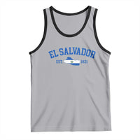 Vintage El Salvador Map Tank Top Salvadoran Independence Day Jersey Letters - Wonder Print Shop