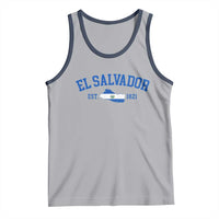 Vintage El Salvador Map Tank Top Salvadoran Independence Day Jersey Letters - Wonder Print Shop