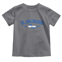 Vintage El Salvador Map Toddler T Shirt Salvadoran Independence Day Jersey Letters - Wonder Print Shop