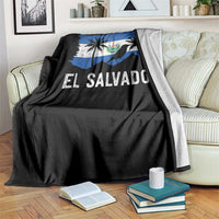 El Salvador Flag Throw Blanket Salvadoran Pride Torogoz Bird Palm Tree Volcano - Wonder Print Shop